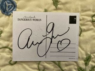 Ariana Grande Dangerous Woman Signed Postcard with CD 3