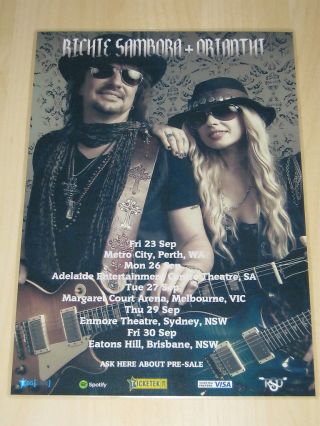 Richie Sambora,  Orianthi - 2016 Australian Tour - Laminated Poster - Bon Jovi