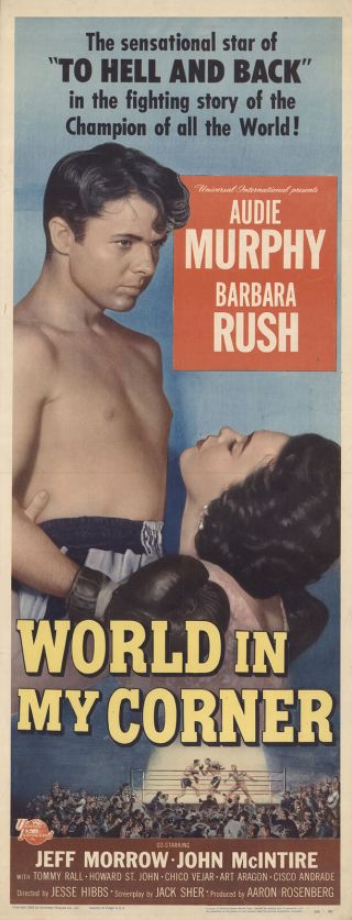 World In My Corner 1956 14x36 Orig Movie Poster Fff - 55395 Fine Audie Murphy