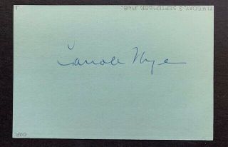 Rare - Carroll Nye - Gone With The Wind / Vintage Fountain Pen Autograph