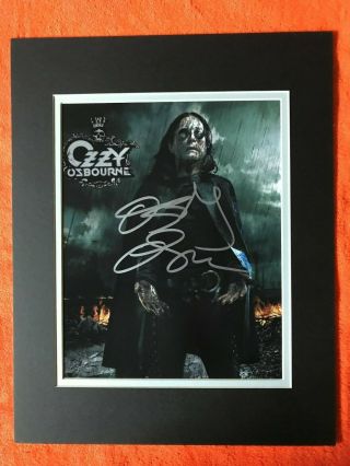 Ozzy Osbourne Signed 8x10 Photo.  Rock Superstar Matted.  Legend