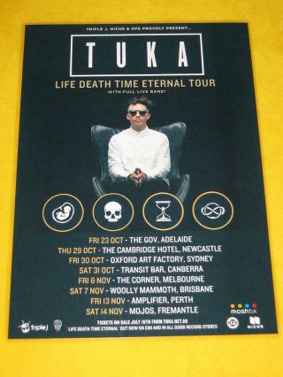 Tuka - Thundamentals - 2015 Australian Tour - Laminated Tour Poster