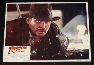 Raiders Of The Lost Ark Orig 1981 First Release Lobby Card 5 Look Exc Cond.