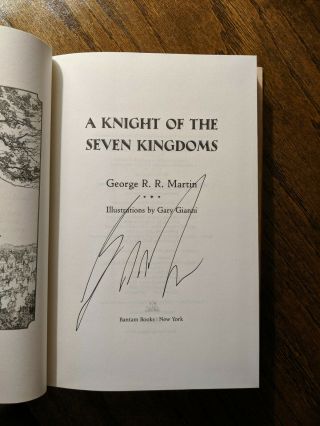 George Rr Martin Signed Game Thrones A Knight Of The Seven Kingdoms Autograph