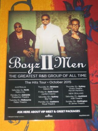 Boyz Ii Men - 2015 Australian Tour - Boys 2 Men - Laminated Tour Poster