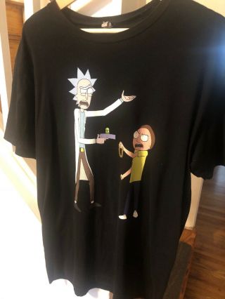 Rick And Morty Run The Jewels Daylight Curfew Vintage T Shirt Size Large