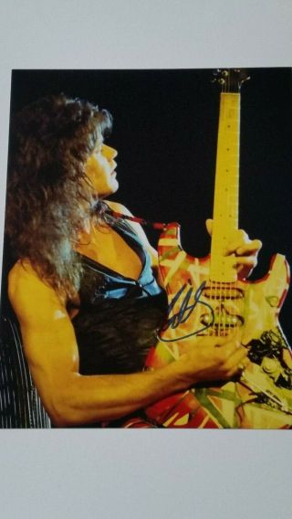 Eddie Van Halen Personally Autographed/signed Photo (8x10) W/coa & D Hologram