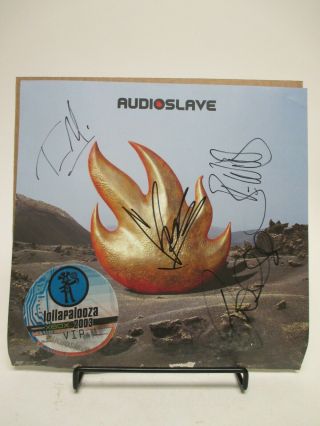 Signed - Audioslave 12x12 " Promo Lollapalooza Poster Autographed Chris Cornell,  3