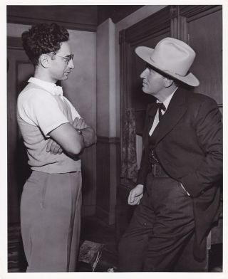 Spencer Tracy Director Elia Kazan Vintage 1947 Candid On Studio Set Mgm Photo