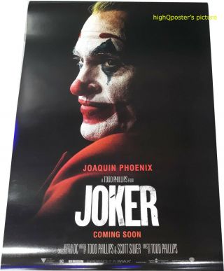 Joker 2019 Ds Poster Double Sided Joaquin Phoenix 27x40 For Light Box