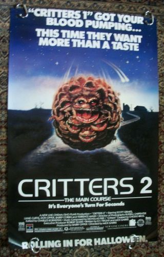 Critters 2: The Main Course Vintage Video Store Poster Ex Rca Columbia