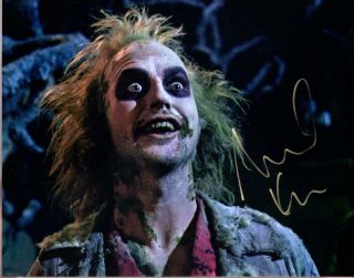 Michael Keaton Beetle Juice Autographed Signed 11x14 Photo Picture Pic,