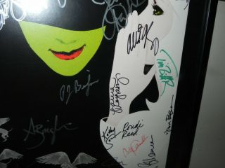 WICKED Witches of Oz Full Cast Signed Autographed Musical 14X22 Poster in Frame 4