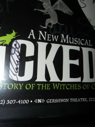 WICKED Witches of Oz Full Cast Signed Autographed Musical 14X22 Poster in Frame 7