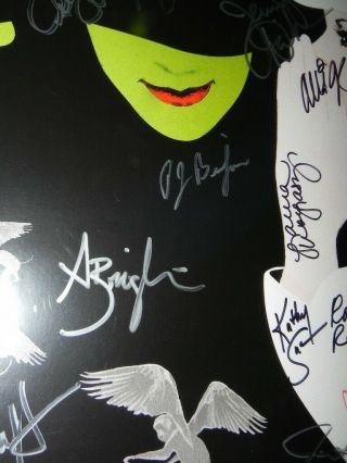 WICKED Witches of Oz Full Cast Signed Autographed Musical 14X22 Poster in Frame 8