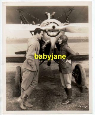 Jean Arthur Charles Buddy Rogers Orig 8x10 Photo By Airplane 1930 Young Eagles