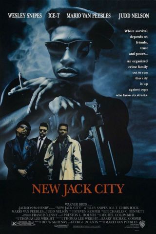 Jack City Movie Poster 2 Sided Rolled Vf 27x40 Wesley Snipes