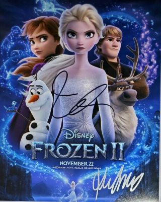 Kristen Bell & Idina Menzel 2x Hand Signed 8x10 Photo W/holo Frozen Ii