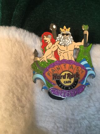 Hard Rock Cafe Pin Key West Fantasy Fest King Triton W Redhead Little Mermaid