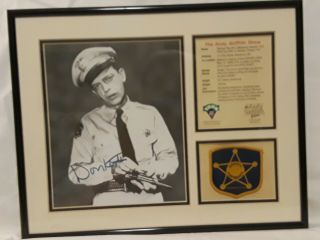 Toon Art Barney Fife Don Knotts Autographed Framed Photo Andy Griffith Show