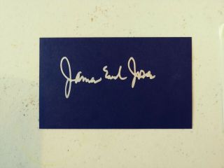 James Earl Jones Authentic,  Autographed Black Index Card Signed In Silver Wow