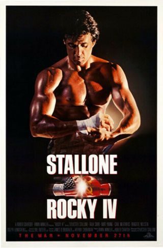 Rocky Iv (1985) Movie Poster Advance - Single - Sided - Rolled