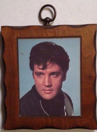 Elvis Presley,  Picture On Wood,  Mid Century,  Vintage,  Framed Wall Hanging