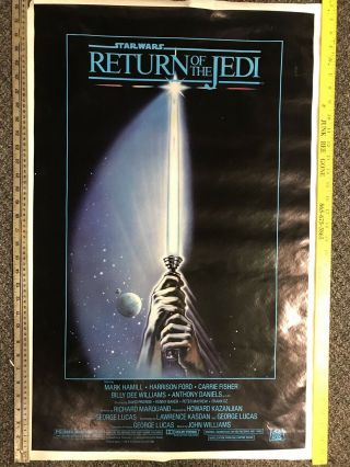 Star Wars Return Of The Jedi 1983 Movie Poster 22 " X 34 " Lucasfilm Ltd