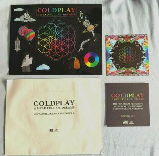Coldplay 2 Promo Sticker A Head Full Of Dreams Star Stickers Clocks Scientist