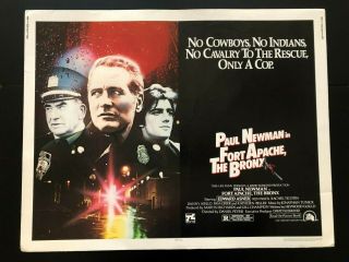 Fort Apache,  The Bronx (1981) Half Sheet Movie Poster - 22 " X 28 " Ex