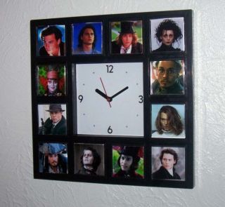 Johnny Depp Characters Clock With 12 Classic Roles.  21 Jump Street,  Mad Hatter,