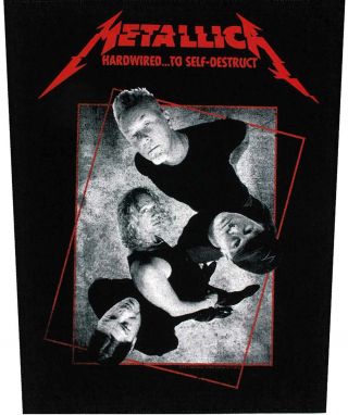 Metallica Back Patch Hardwired To Self - Destruct Official Sew On 36cm X 29cm