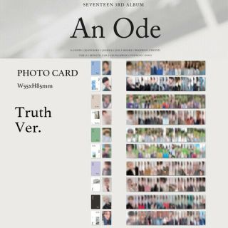 Seventeen - 3rd Album An Ode Truth Ver.  Photo Card