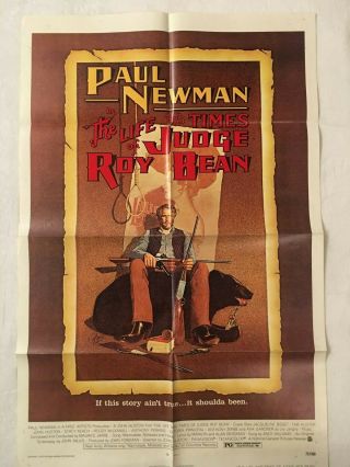 " The Life And Times Of Judge Roy Bean " 1972 Vintage Movie Poster