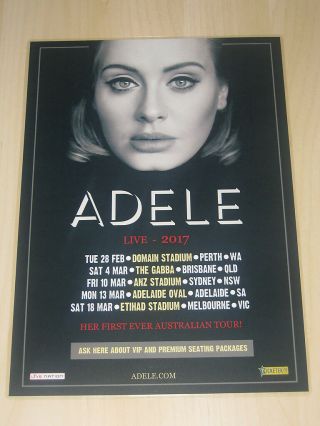 Adele - 2017 Australian Tour Poster - Ready To Frame - Laminated Poster