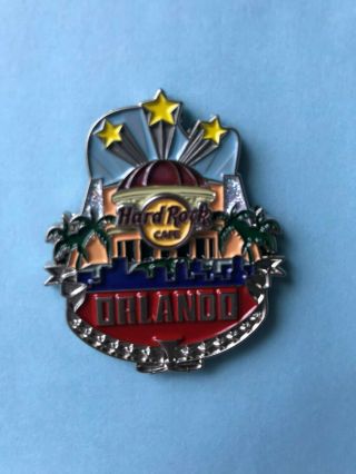 Hard Rock Cafe Core City Icon Orlando With Palm Trees And City Skyline Pin