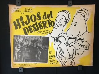 1933 Sons Of The Desert Laurel And Hardy Authentic Mexican Lobby Card 16 " X12”