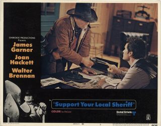 Support Your Local Sheriff 1969 11x14 Orig Lobby Card Fff - 37780 Fine,  Very Good