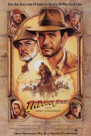 Indiana Jones And The Last Crusade (1989) Movie Poster - Rolled