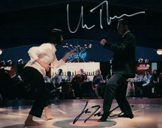 John Travolta Uma Thurman Signed 8x10 Photo Picture Autographed
