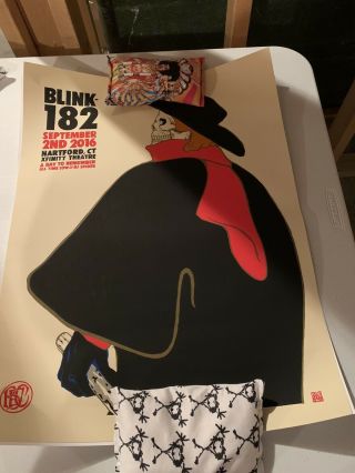 Blink 182 Concert Gig Poster Print Hartford 9 - 2 - 16 2016 Broken Fingaz