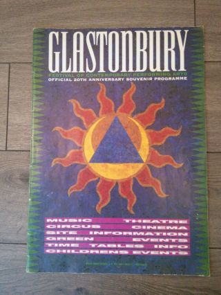 Vintage Glastonbury Festival 1990 Official 20th Anniversary Souvenir Programme