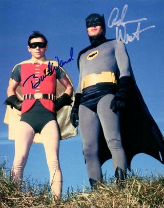 Burt Ward Adam West Batman Autographed 8x10 Photo Signed Picture,