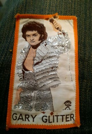 Vintage Sew On Cloth Patch Gary Glitter