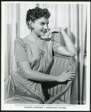 Paulette Goddard In Portrait Vintage 1940 Paramount Photo
