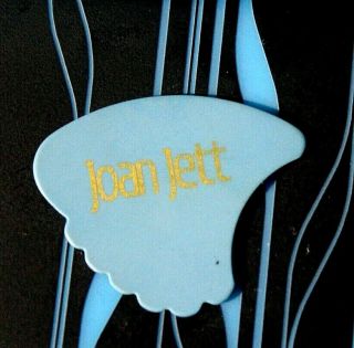 Joan Jett & The Black Hearts // Custom Tour Guitar Pick // Blue/gold Shark Fin