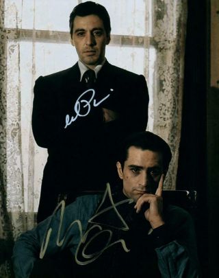 Al Pacino Robert Deniro Signed 8x10 Photo Pic Autographed Picture With