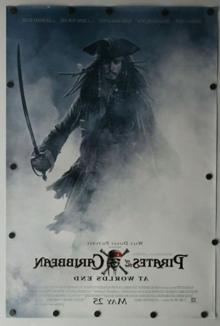 Pirates of the Caribbean: At World ' s End 2007 DS Orig Movie Poster 27 