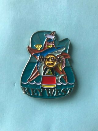 Hard Rock Cafe Key West Core City Icon Ocean Scene And Water Animals Pin