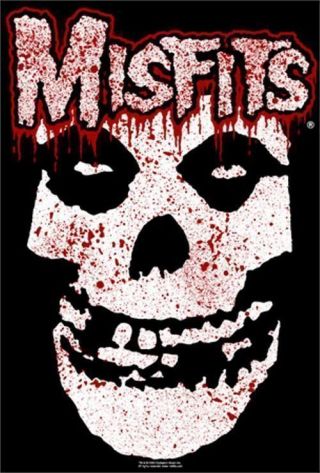 Misfits - Bloody Skull Music Poster - 24x36 Shrink Wrapped - Splatter Logo 607